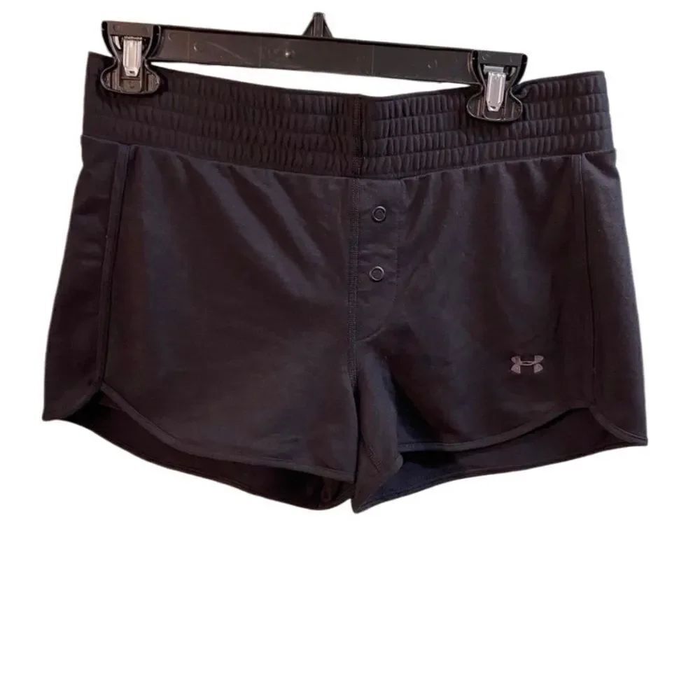 under armor woman’s wide band athletic black shorts/ size small